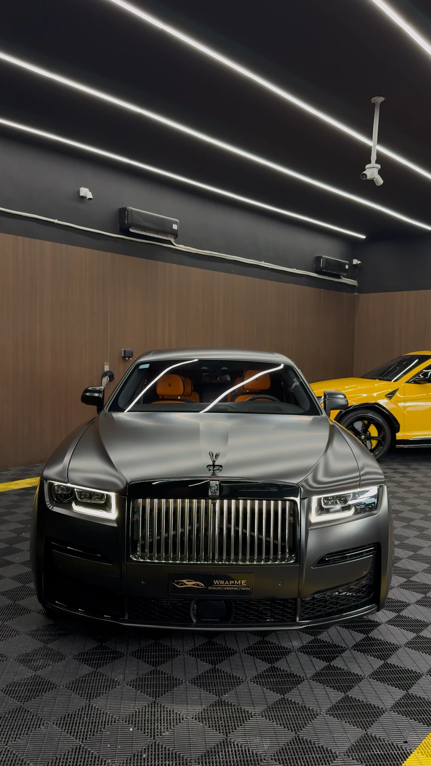 Satin grey Rolls-Royce Ghost photographed at the WrapME studio